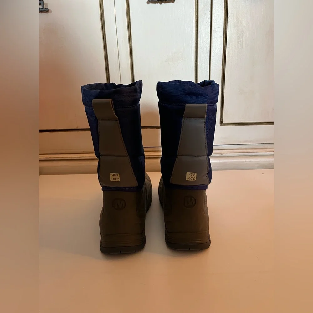 Merrell Snow Quest Lite Waterproof Snow Boot Grey/Colbat lightweight Boys 1